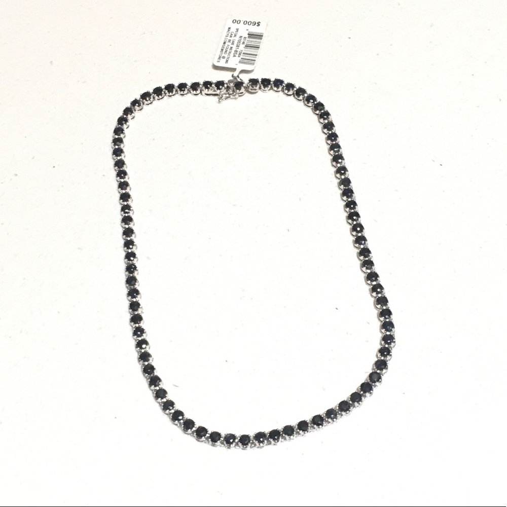 Sterling 925 Sapphire Gemstone Necklace